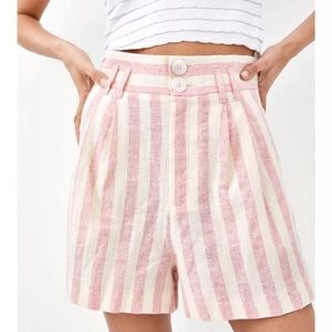striped shorts zara